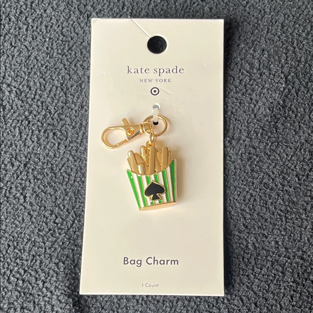 NWT Kate Spade French Fry Bag Charm Keychain